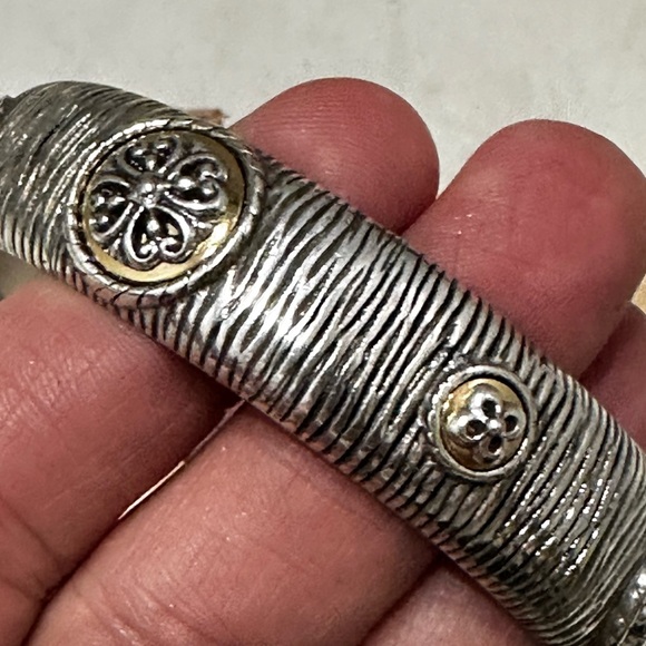 BRIGHTON Vintage Bracelet With Gold Accent On Silver Metal - Picture 6 of 8